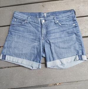 7 For All Mankind Roll Up p Shorts Size 29